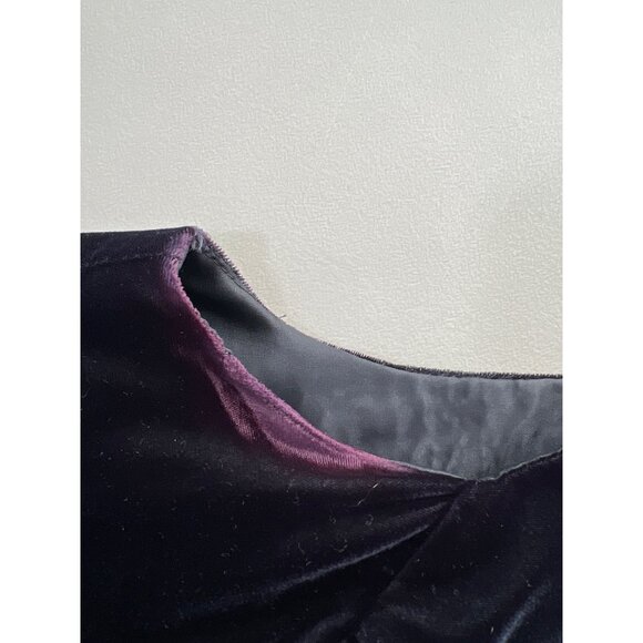 Y2K 90s LA Glo Velvet Mini Dress Size 9/10 Sleeveless Strappy Elegant Bodycon - Picture 6 of 7